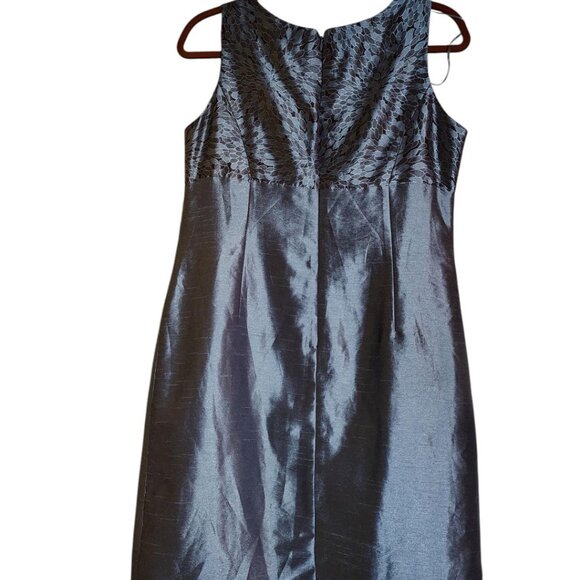 R & M Richards 2 Piece Dress, Size 10, Blue/Brown - Picture 2 of 3